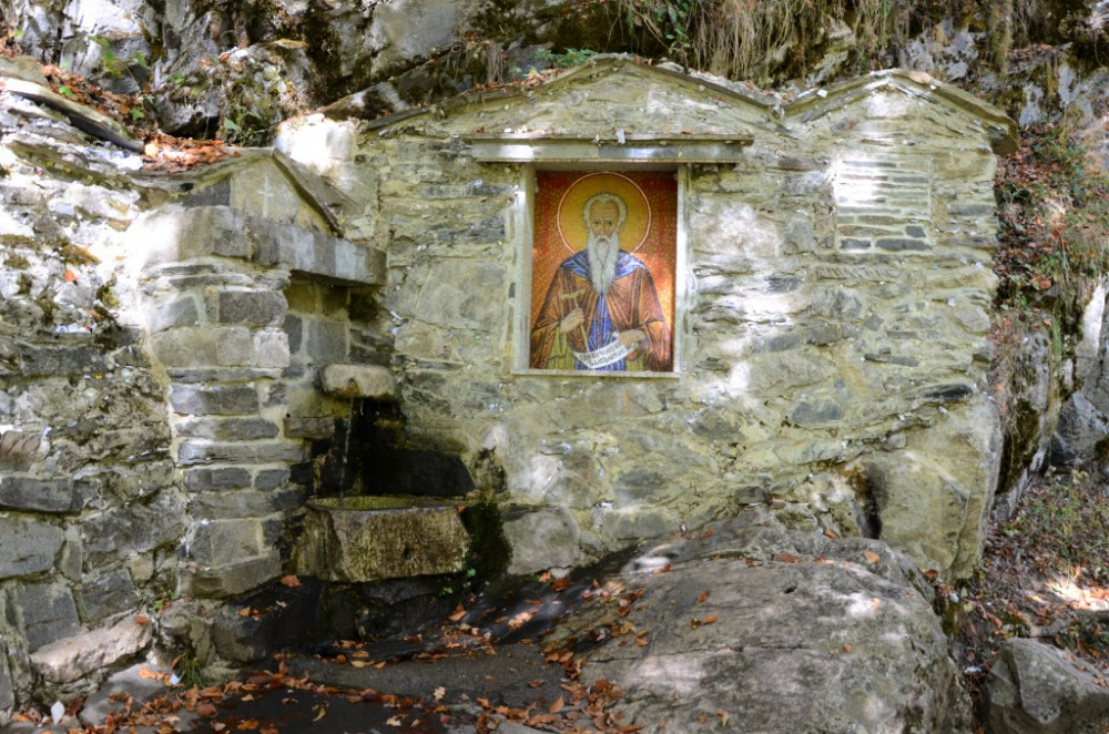 The holy well at the cave