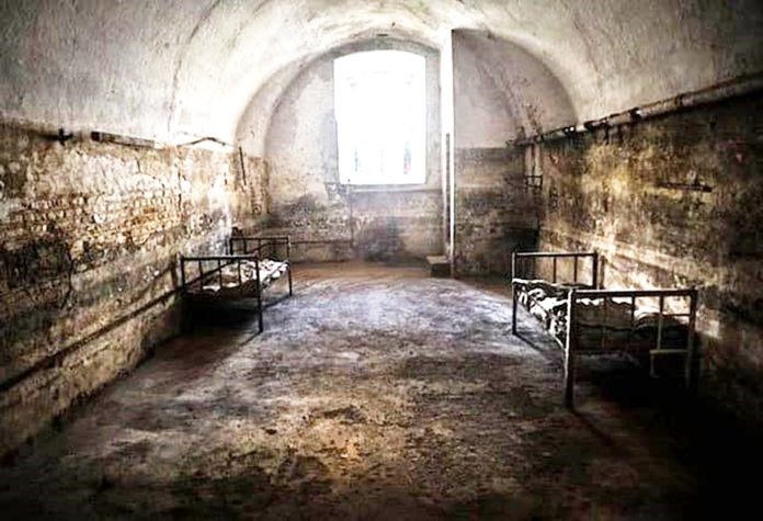 A cell in Pitești Prison
