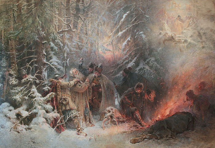 The murder of Ivan Susanin. Konstantin Makovsky, 1914. Photo: Wikipedia