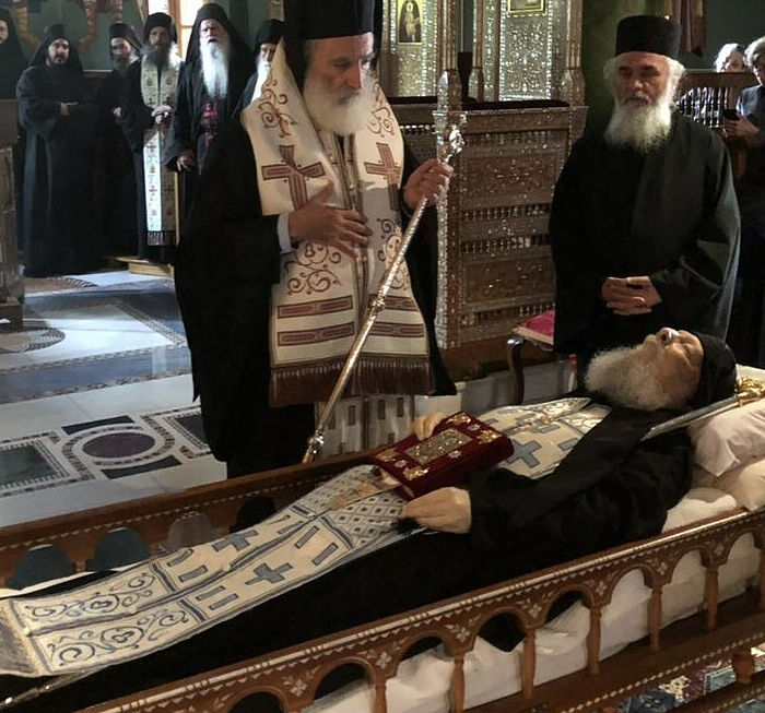 Elder Aimilianos in blessed repose in 2019. Photo: imakb.gr