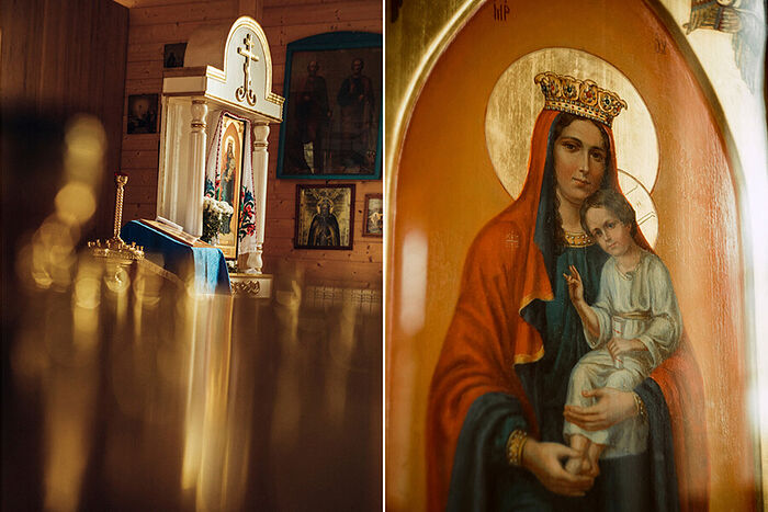 The icon of the Rozhkovka Protectress, painted by iconographers from St. Petersburg