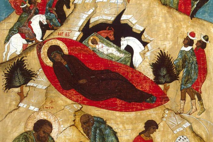 Η Γέννηση του Χριστού, εικόνα 16ου αιώνα, Ερμιτάζ