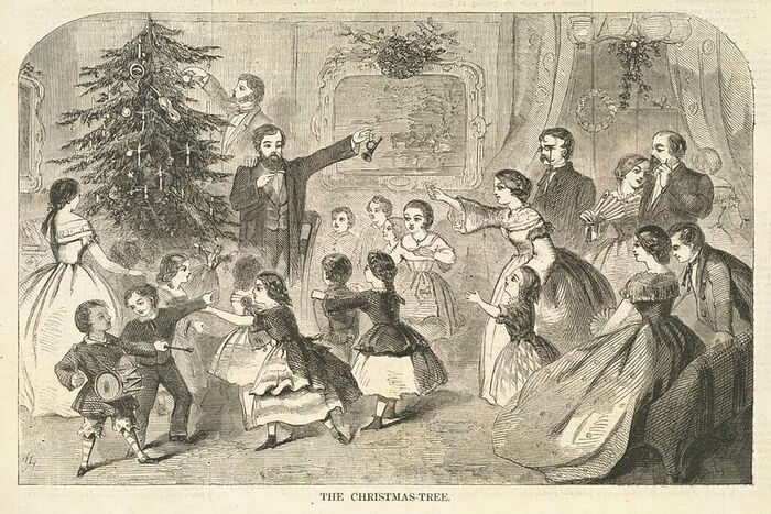 Το Χριστουγεννιάτικο δέντρο του Ουίνσλοου Γκόμερ, 1858. Εικόνα από την ιστοσελίδα: en.wikipedia.org
