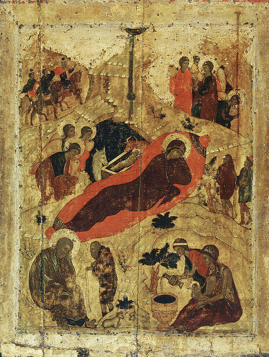 Рождество Христово. Икона из Благовещенского собора Московского Кремля, начало XV века