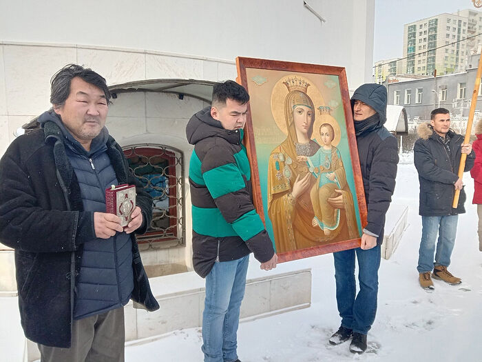 At the Holy Trinity Church in Ulaanbaatar