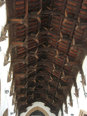 Ангелы на потолке церкви св. Вендреды в Марче, Кембриджшир (любезно предоставила Dr Avril Lumley-Prior)