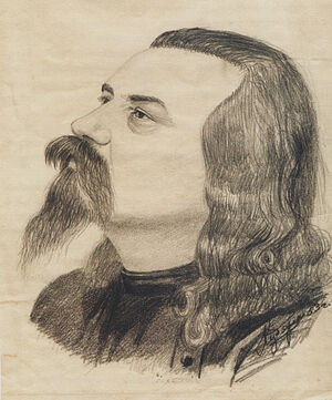 Портрет отца Иоанна, созданный в лагере заключенным художником