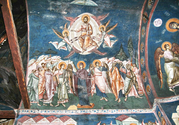 Фреска храма св. Апостолов XIV в. Патриархия г. Печ (Сербия). Фото: affresco.livejournal.com