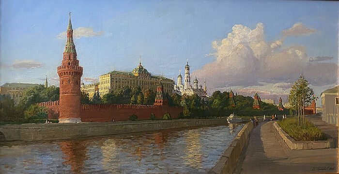 «Вид на Московский Кремль в летний вечер», 2022 г.
