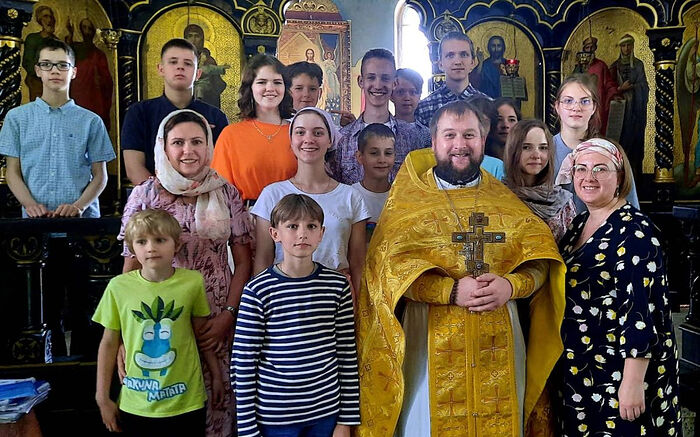 После Божественной литургии с участием молодежного хора Благовещенского собора города Каунас