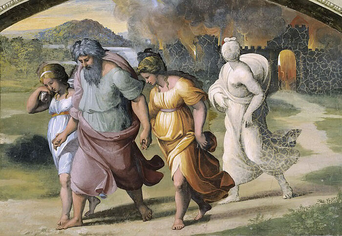 The Flight of Lot from Sodom, Raphael