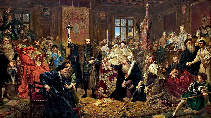 The Union of Lublin. Painting by Jan Matejko.