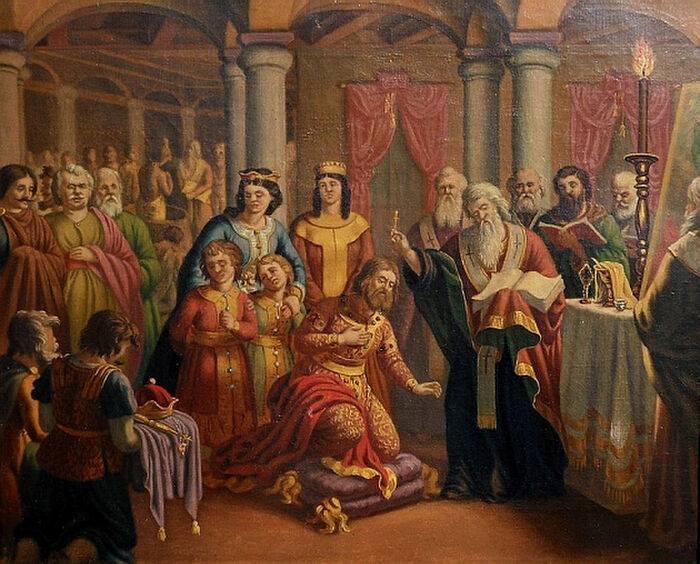 Крещение Преславского двора, Н. Павлович, XIX век