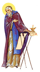 St. Zosimas. Drawing by Anna Kudinova and Daria Shabalina. Printed by Sretensky Monastery, 2005.
