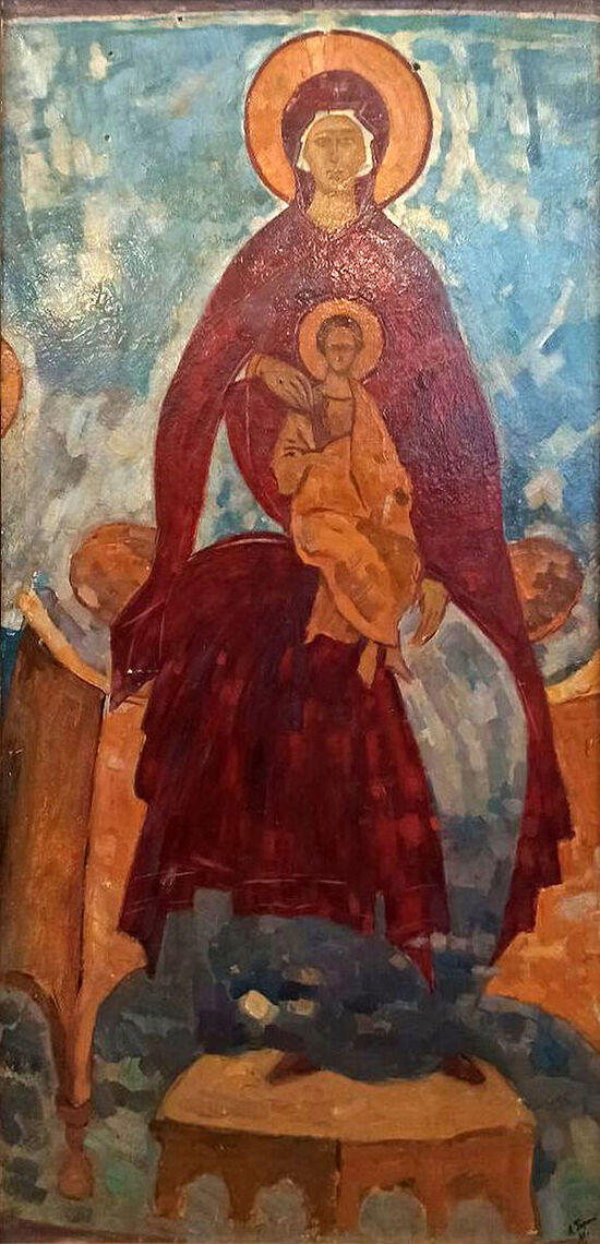 А.П. Горский «Интерьер церкви Рождества Богородицы в Ферапонтовом монастыре, центральная апсида», 1961