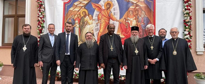 A WCC delegation meets with representatives of the UOC’s Department for External Church Relations. Photo: news.church.ua