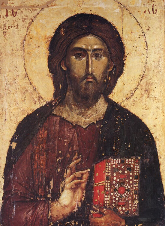 Христос Пантократор. Икона из монастыря Хиландар. 1260-е гг.