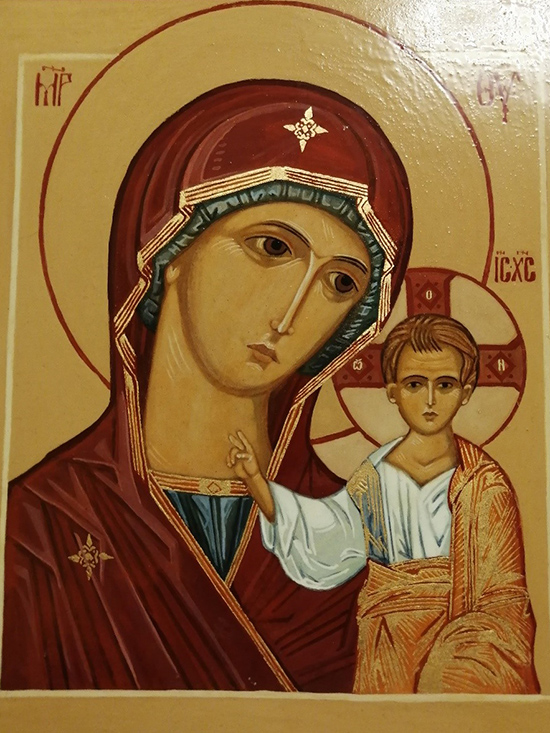 Первая икона, которую написала Наталья в «Русской иконописной школе». Казанская икона Божией Матери
