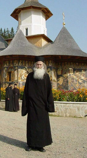 Archimandrite Justin at Petru Vodă Monastery