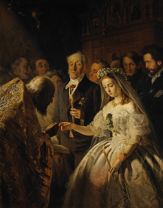 Неравный брак. Художник: Василий Пукирев, 1862 г.