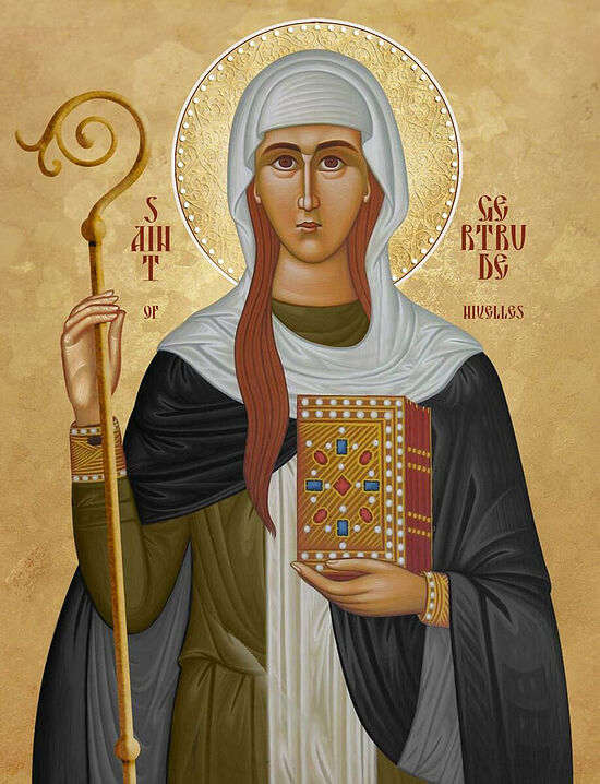 Icon of St. Gertrude of Nivelles
