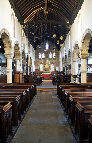 Внутри церкви Св. Петра в Нортгемптоне (взято из 'Great English Churches')