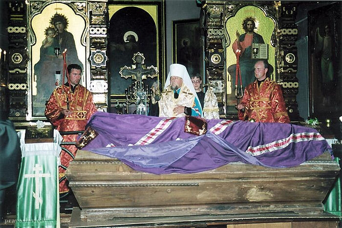 The relics of St. John of Riga in 2003. Photo: pravoslavie.lv