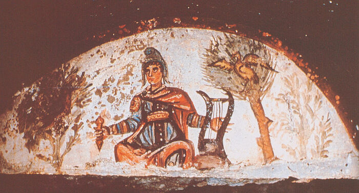 Орфей. Катакомбы Петра и Марцеллина. Рим, IV век
