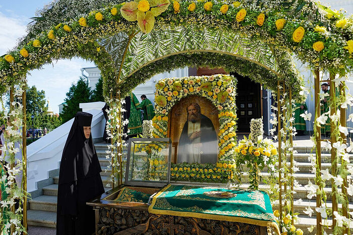 Τα λείψανα του Αγίου Σεραφείμ.  Φωτογραφία: patriarchia.ru