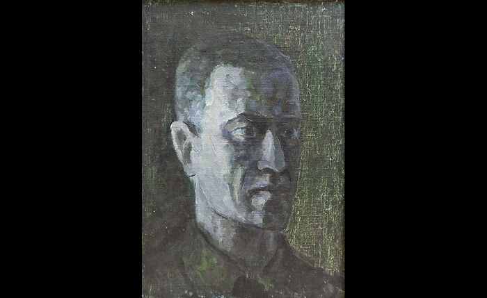 Арцыбушев Алексей Петрович. Автопортрет, написанный во время заключения в Воркутлаге.