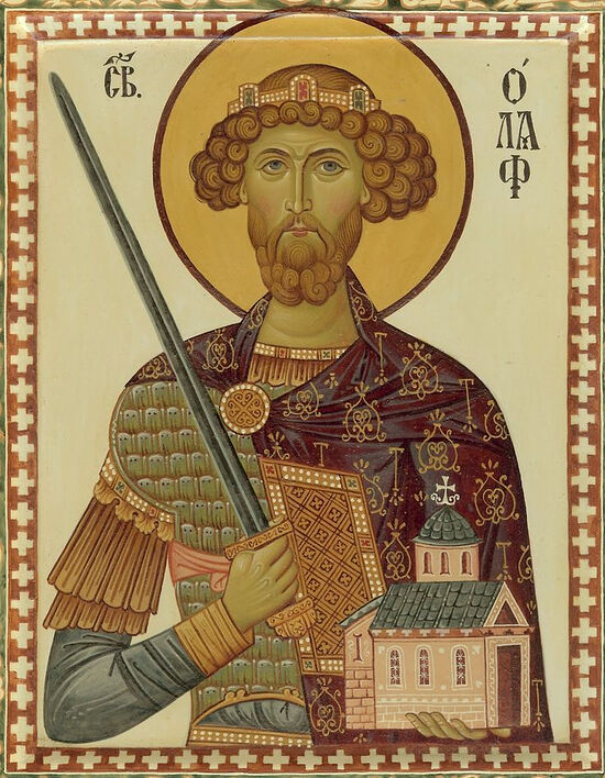 The holy king-martyr St. Olaf Haraldsson of Norway, patron of Scandinavia