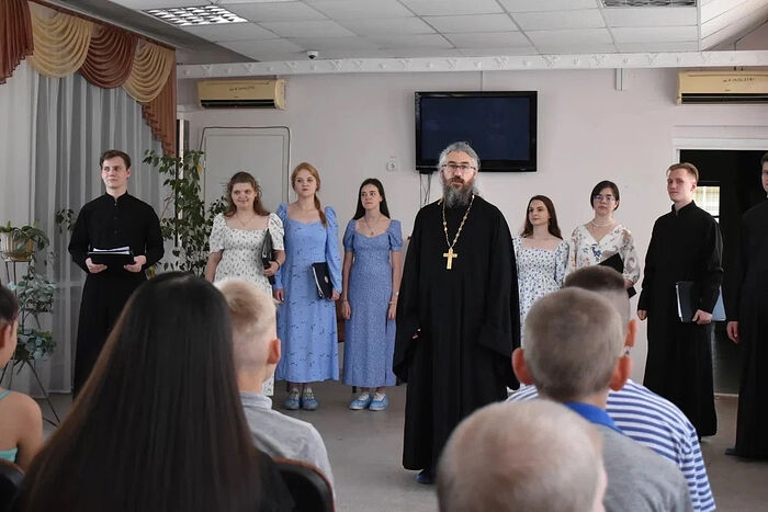 Перед началом концерта в спец. школе-интернат Самарской области