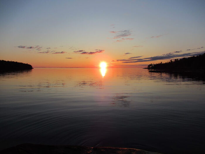 Sunset on Lake Ladoga