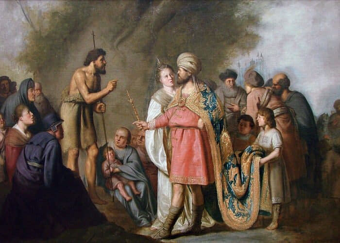 St. John the Baptist Preaching Before Herod. Pieter de Grebber (c. 1600-1653)