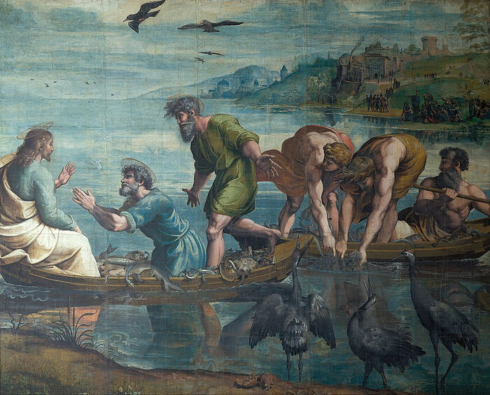 The Miraculous Draught of Fishes, 1515. Artist: Raphael Santi. Photo: wikipedia.org