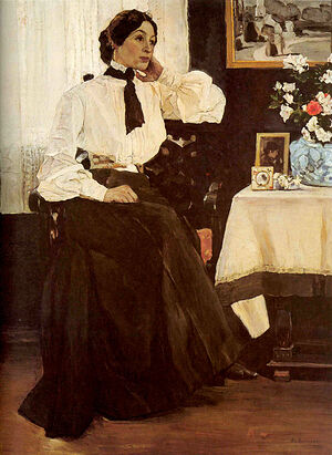 Портрет жены, Е.П. Нестеровой, 1905