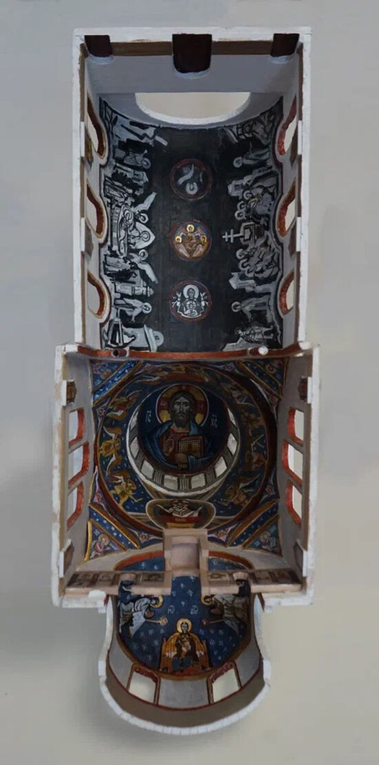 Макет храма святителя Спиридона Тримифунтского в Коптево (Москва). Автор – Андрей Мясоедов, 2022–2023 