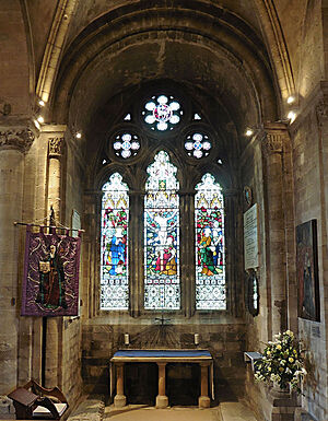 Часовня (придел) св. Этельфледы в аббатстве Ромси, Хэмпшир (любезно предоставила Elizabeth Hallett, Romsey Abbey)