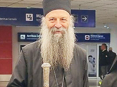 Serbian Patriarch Porfirije consecrates church in Argentina