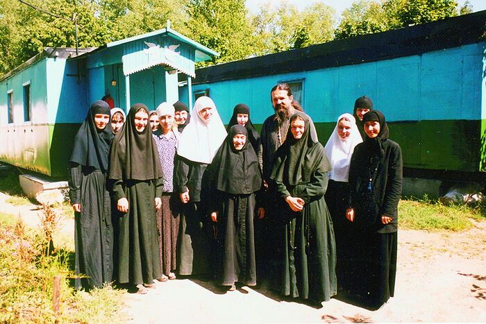 The first sisters and spiritual father of St. Elisabeth Convent