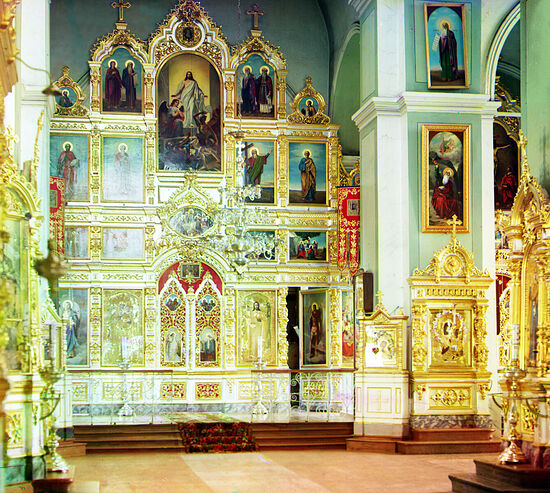 Τέμπλο στον καλοκαιρινό καθεδρικό ναό. Φωτογραφία: Σεργκέι Μιχάιλοβιτς Προκούντιν-Γκόρσκι