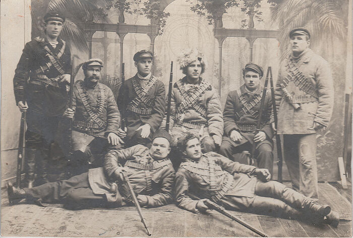 Група црвеногардејаца Евпаторијског одреда Црвене гарде 1917-1918. године