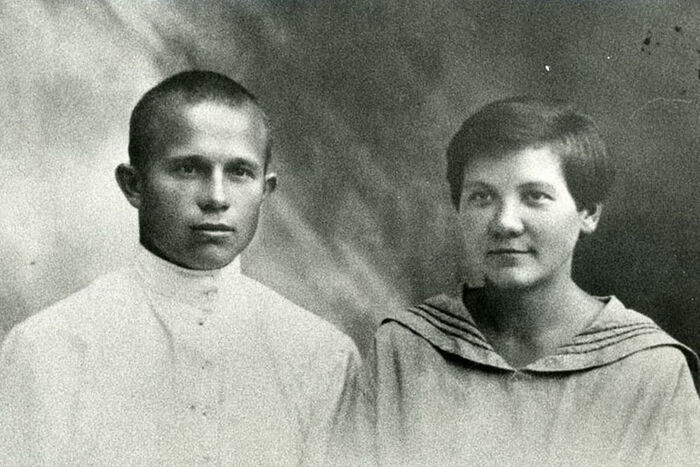 Н.С. Хрущев с женой