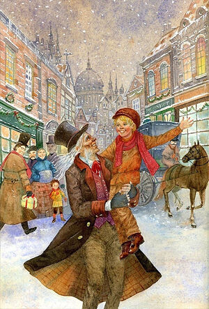 Иллюстрация к повести Чарльза Диккенса «Рождественская песнь в прозе»