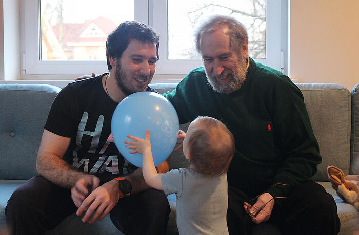 С сыном Димитрием и внуком Алексеем