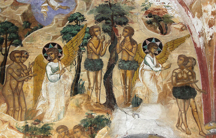  Фрагмент фрески "Изгнание Адама и Евы из Рая"