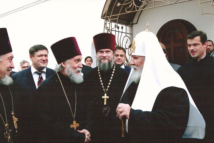 Протоиерей Леонид Ролдугин со Святейшим Патриархом Алексием II (Ридигером)
