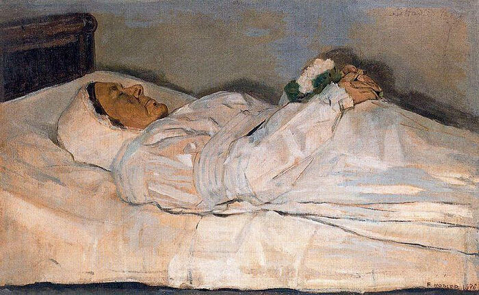 A Woman on Her Deathbed. Artist: Ferdinand Hodler