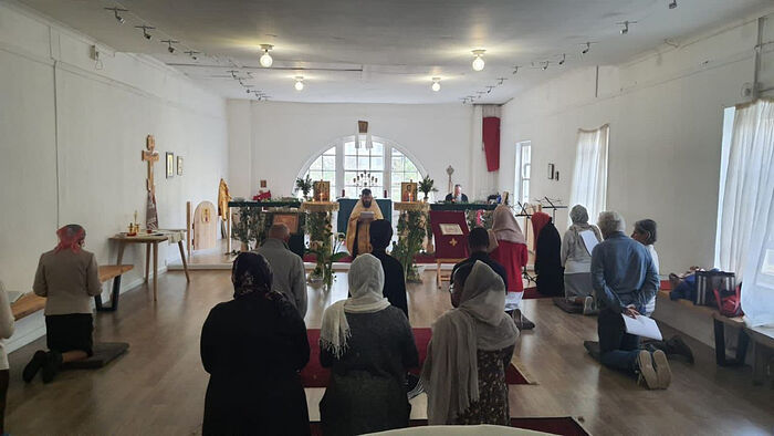 Worship at the Church of St. John of the Ladder in Cape Town. Photo: Patriarchal Exarchate of Africa