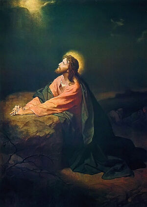 Heinrich Hoffman. Christ in the Garden of Gethsemane